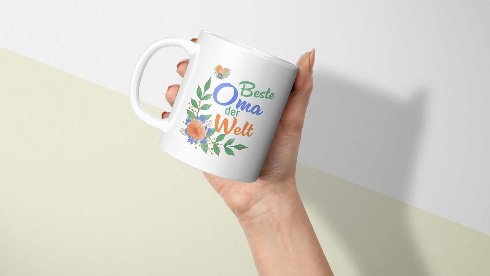 Beste Oma der Welt" Tasse mit liebevollem Design, ideal als Geschenk